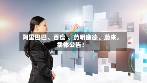 阿里巴巴、百度 、药明康德、蔚来，集体公告！
