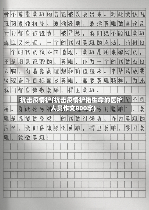 抗击疫情护(抗击疫情护佑生命的医护人员作文800字)-第3张图片