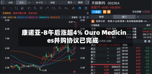 康诺亚-B午后涨超4% Ouro Medicines并购协议已完成-第3张图片