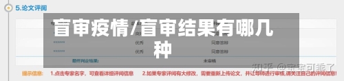 盲审疫情/盲审结果有哪几种