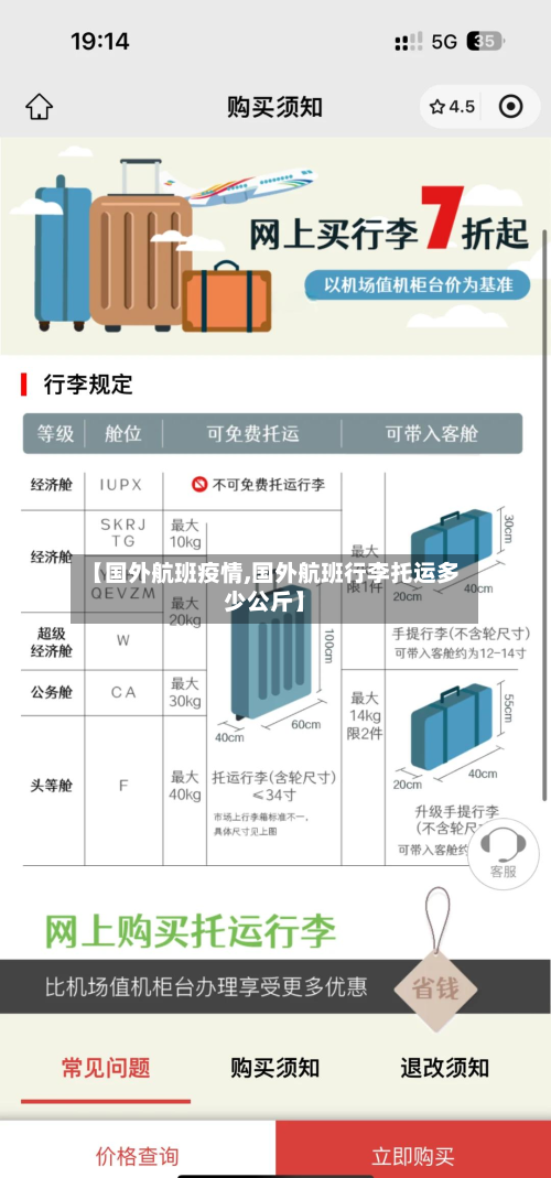 【国外航班疫情,国外航班行李托运多少公斤】-第2张图片