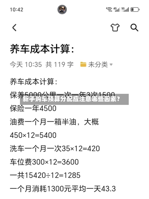 新手购车预算分配应注意哪些因素？-第2张图片