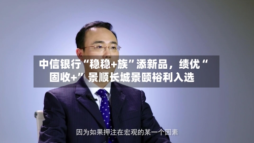 中信银行“稳稳+族”添新品	，绩优“固收+” 景顺长城景颐裕利入选-第2张图片