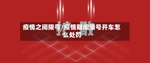 疫情之间限号/疫情期间限号开车怎么处罚-第3张图片