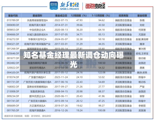 知名基金经理最新调仓动向曝光-第2张图片