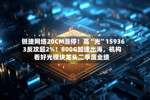 锐捷网络20CM涨停！高“光”159363反攻超2%！800G加速出海，机构看好光模块龙头二季度业绩-第3张图片