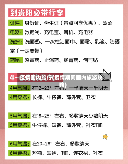 疫情国内旅行(疫情期间国内旅游攻略)