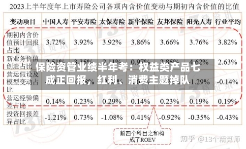 保险资管业绩半年考：权益类产品七成正回报，红利、消费主题掉队-第3张图片