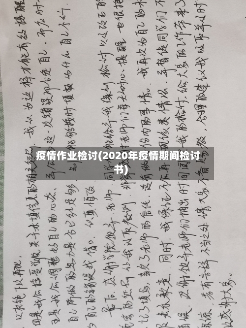 疫情作业检讨(2020年疫情期间检讨书)