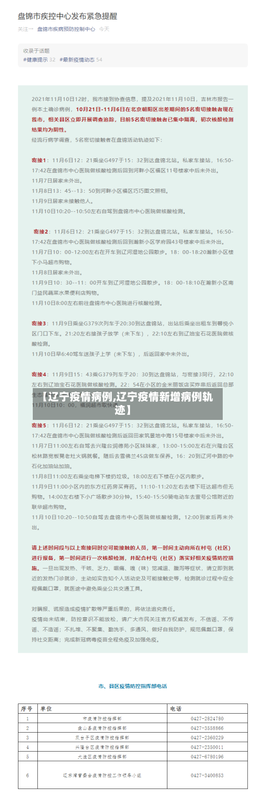 【辽宁疫情病例,辽宁疫情新增病例轨迹】