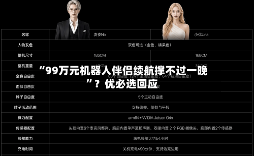 “99万元机器人伴侣续航撑不过一晚”？优必选回应-第2张图片