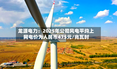 龙源电力：2025年公司风电平均上网电价为人民币475元/兆瓦时