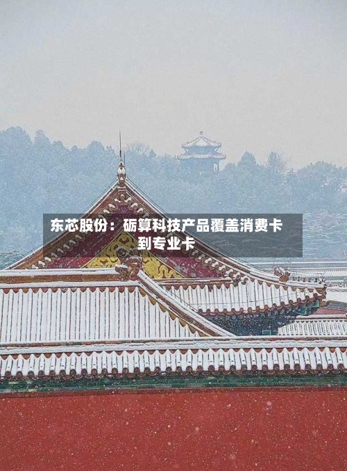 东芯股份：砺算科技产品覆盖消费卡到专业卡