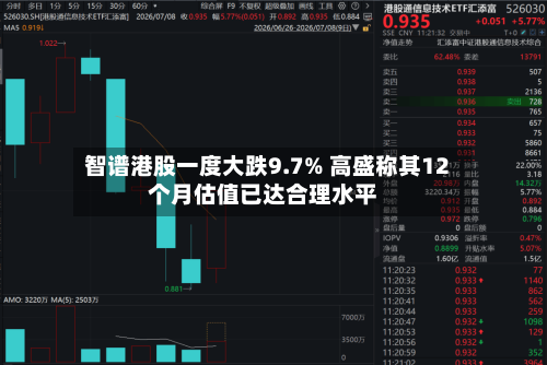 智谱港股一度大跌9.7% 高盛称其12个月估值已达合理水平-第2张图片