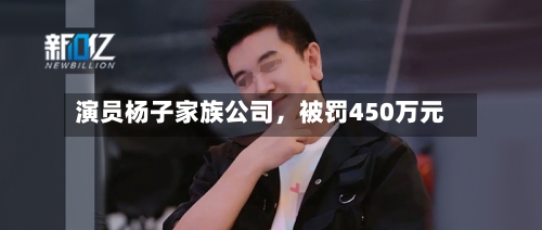 演员杨子家族公司	，被罚450万元-第2张图片