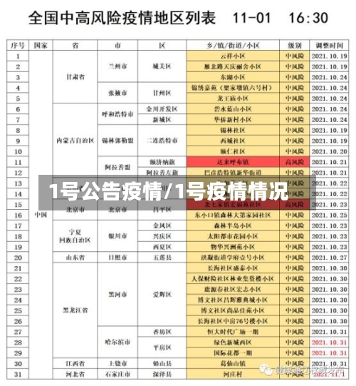 1号公告疫情/1号疫情情况-第2张图片