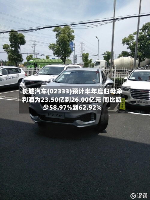 长城汽车(02333)预计半年度归母净利润为23.50亿到26.00亿元 同比减少58.97%到62.92%-第3张图片