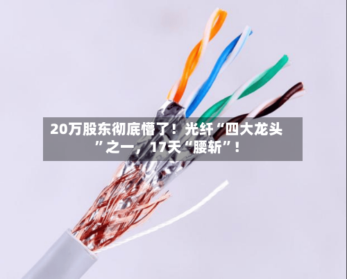 20万股东彻底懵了！光纤“四大龙头”之一，17天“腰斩”！-第2张图片