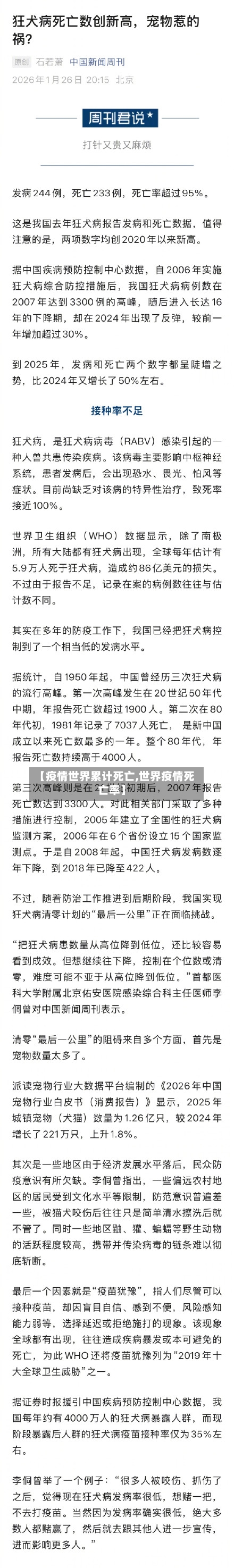 【疫情世界累计死亡,世界疫情死亡率】-第3张图片