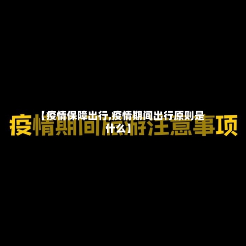 【疫情保障出行,疫情期间出行原则是什么】