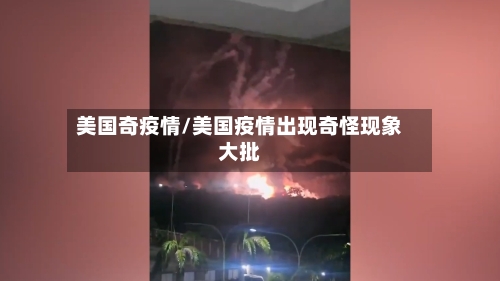 美国奇疫情/美国疫情出现奇怪现象大批-第3张图片
