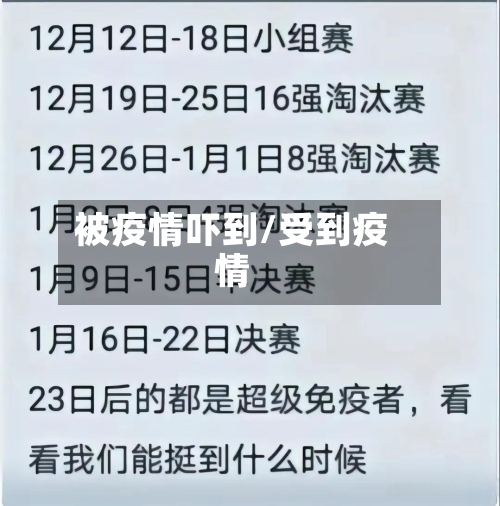 被疫情吓到/受到疫情-第3张图片
