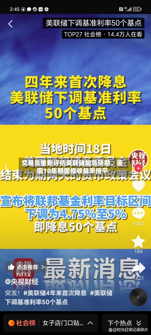 交易员重新评估美联储加息预期，美国10年期国债收益率持平-第3张图片