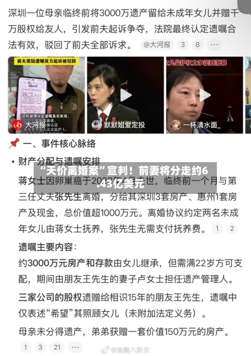 “天价离婚案”宣判！前妻将分走约6.43亿美元-第2张图片