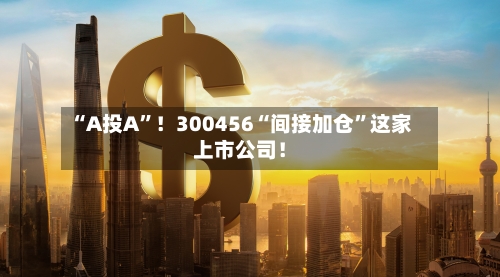 “A投A”！300456“间接加仓”这家上市公司！