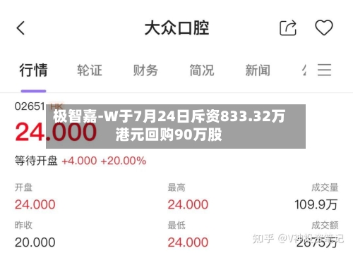极智嘉-W于7月24日斥资833.32万港元回购90万股-第2张图片