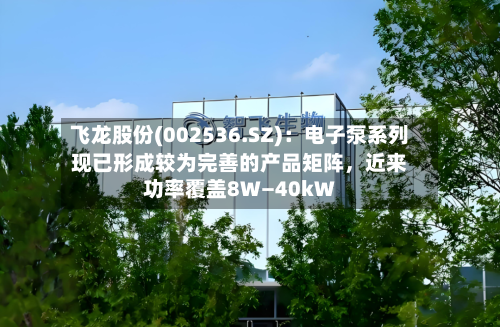 飞龙股份(002536.SZ)：电子泵系列现已形成较为完善的产品矩阵	，近来功率覆盖8W―40kW-第2张图片