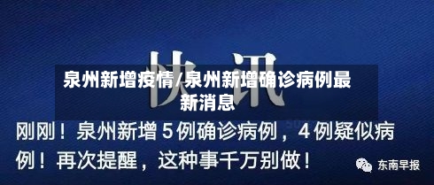 泉州新增疫情/泉州新增确诊病例最新消息