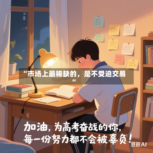 “市场上最稀缺的，是不受迫交易”
