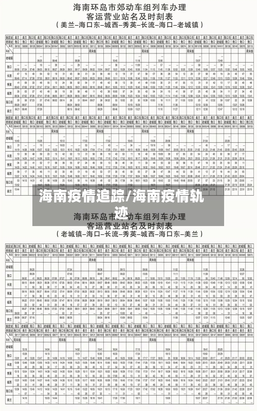 海南疫情追踪/海南疫情轨迹