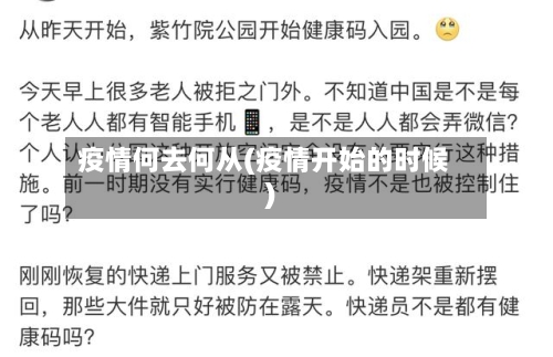 疫情何去何从(疫情开始的时候)