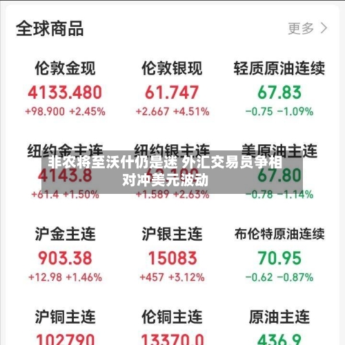 非农将至沃什仍是迷 外汇交易员争相对冲美元波动-第2张图片
