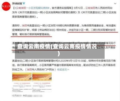 查询云南疫情(查询云南疫情情况)-第2张图片