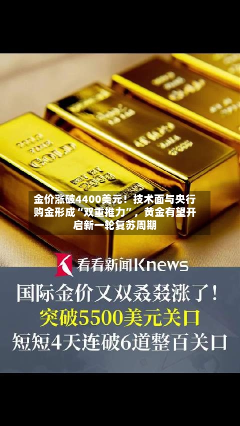 金价涨破4400美元！技术面与央行购金形成“双重推力	”	，黄金有望开启新一轮复苏周期-第2张图片