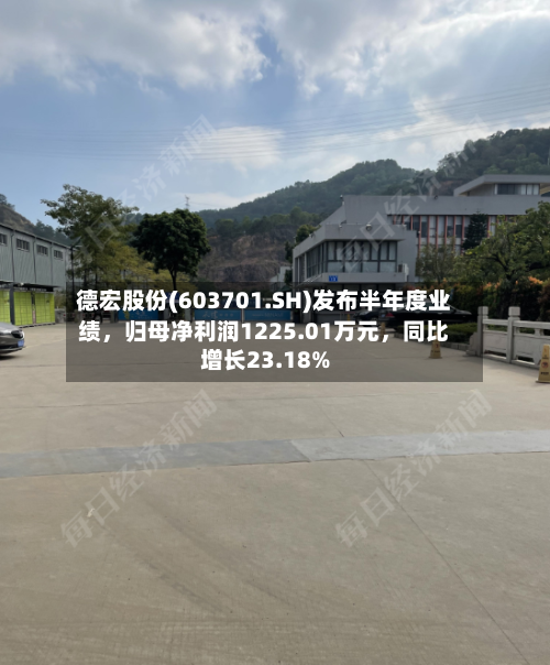 德宏股份(603701.SH)发布半年度业绩，归母净利润1225.01万元，同比增长23.18%-第2张图片
