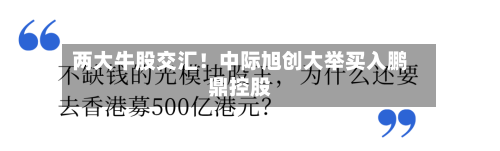 两大牛股交汇!中际旭创大举买入鹏鼎控股-第2张图片