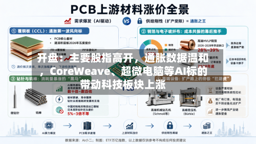 开盘：主要股指高开，通胀数据温和	，CoreWeave、超微电脑等AI标的带动科技板块上涨-第2张图片