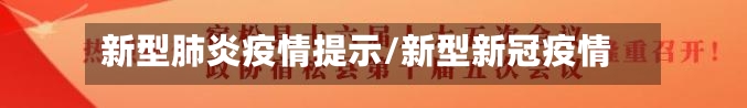 新型肺炎疫情提示/新型新冠疫情