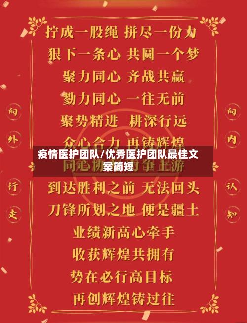 疫情医护团队/优秀医护团队最佳文案简短