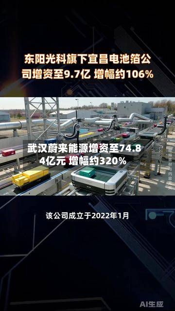 武汉蔚来能源增资至74.84亿元 增幅约320%-第2张图片