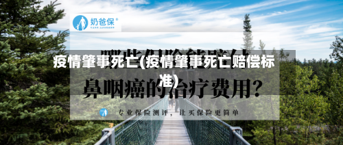 疫情肇事死亡(疫情肇事死亡赔偿标准)-第3张图片