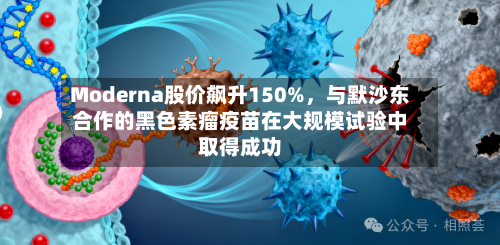Moderna股价飙升150%，与默沙东合作的黑色素瘤疫苗在大规模试验中取得成功