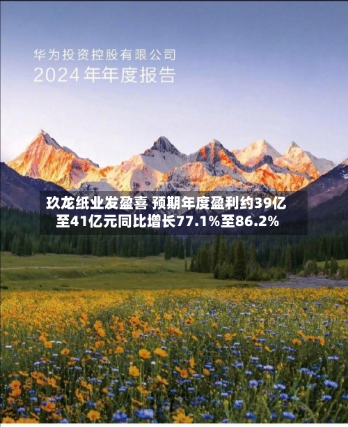 玖龙纸业发盈喜 预期年度盈利约39亿至41亿元同比增长77.1%至86.2%