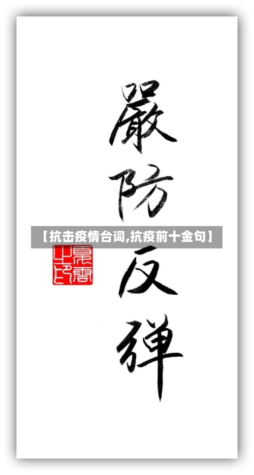 【抗击疫情台词,抗疫前十金句】