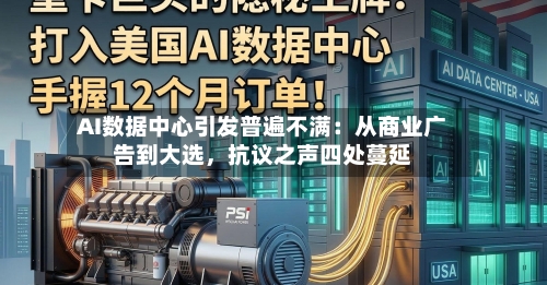 AI数据中心引发普遍不满：从商业广告到大选，抗议之声四处蔓延