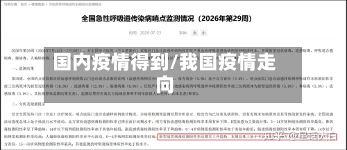 国内疫情得到/我国疫情走向